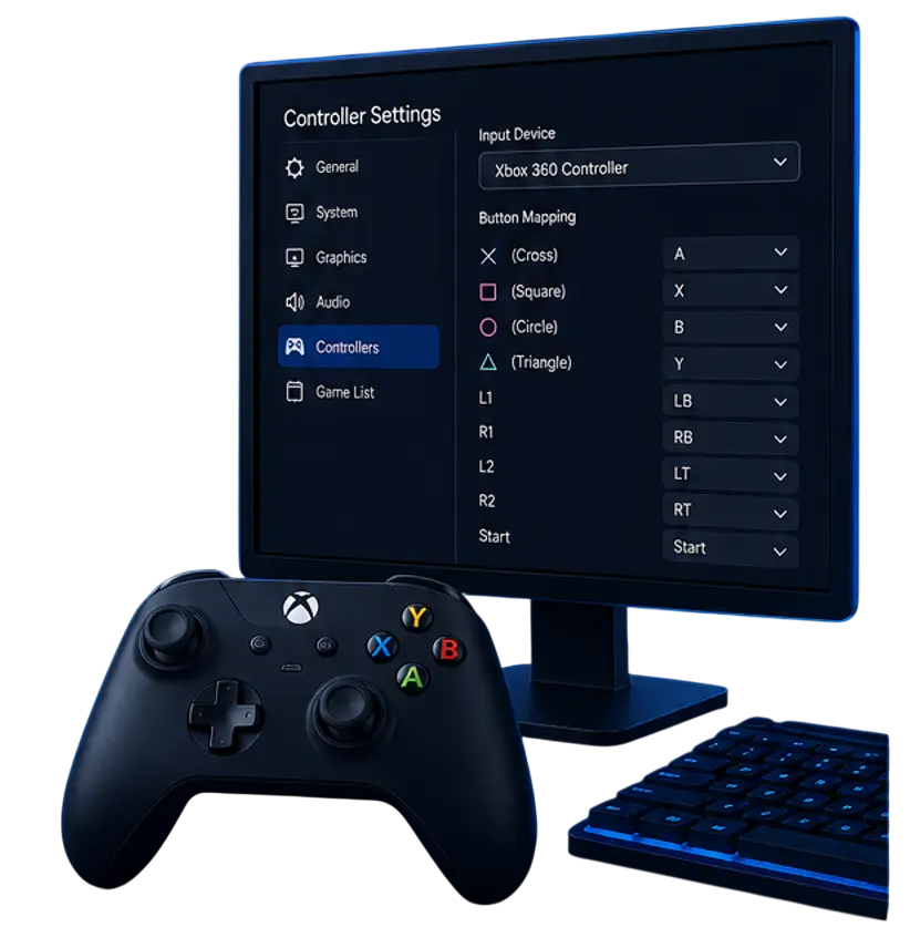 Windows (PC) 10 controles-e-solucao-de-problemas-aethersx2-pc