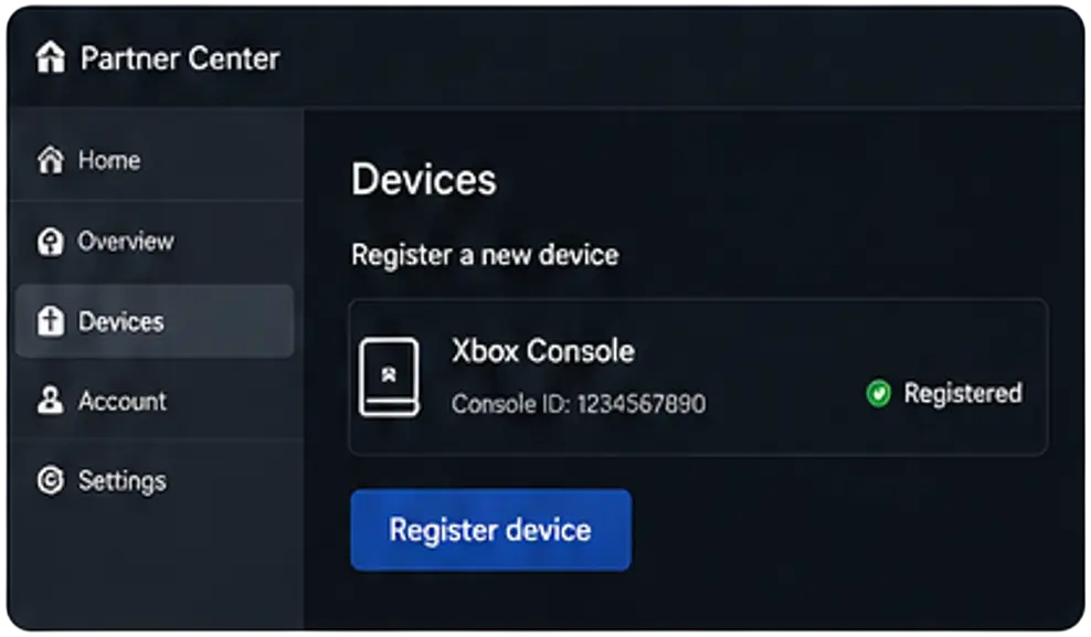 Xbox 8 registrar-console-xbox-modo-desenvolvedor