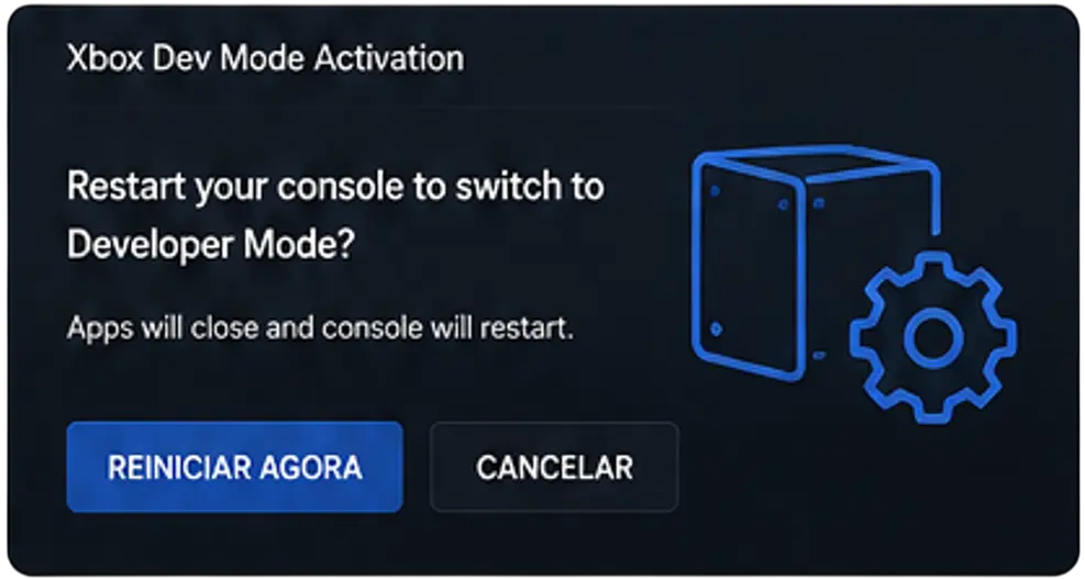 Xbox 9 reiniciar-xbox-modo-desenvolvedor