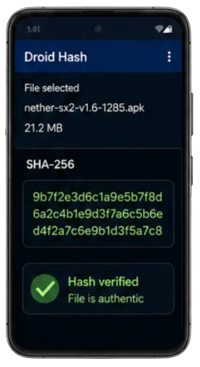Configuração do NetherSX2 13 verificar-hash-sha256-nethersx2